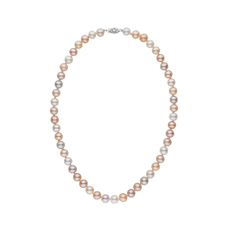 real citrine gemstone pendant 7.5-8.0 mm 16 Inch AAA Multicolor Freshwater Pearl Necklace