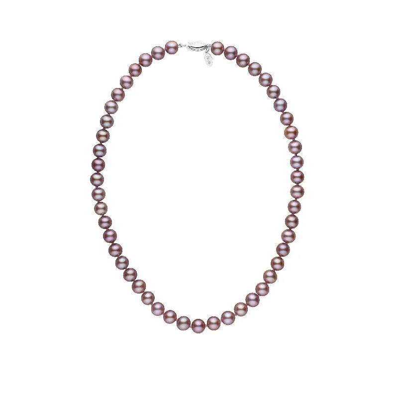 minimalist disc pendant necklace 7.5-8.0 mm 16 Inch Lavender Freshadama Freshwater Pearl Necklace