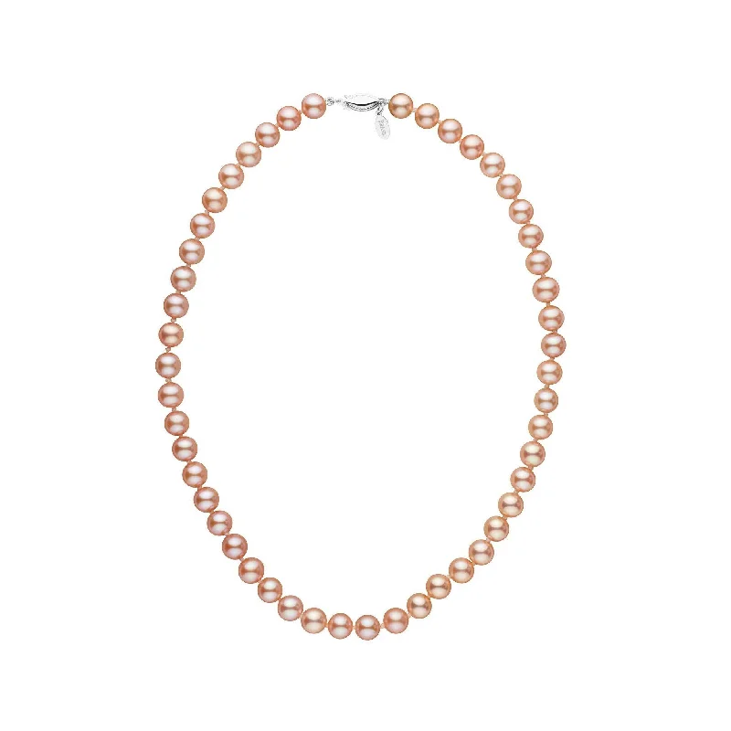 celestial sun charm anklet 7.5-8.0 mm 16 Inch Pink to Peach Freshadama Freshwater Pearl Necklace