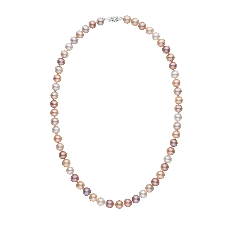 opal cluster ring unique 7.5-8.0 mm 18 Inch AA+ Multicolor Freshwater Pearl Necklace