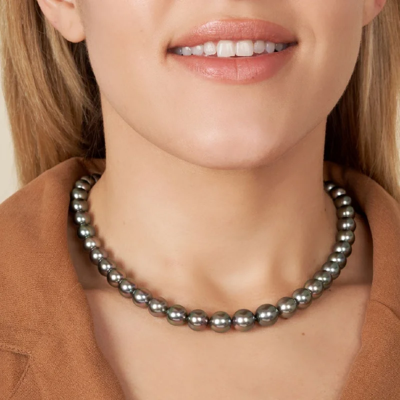 small diamond nose stud 8.0-10.6 mm AA+/AAA Tahitian Round Pearl Necklace