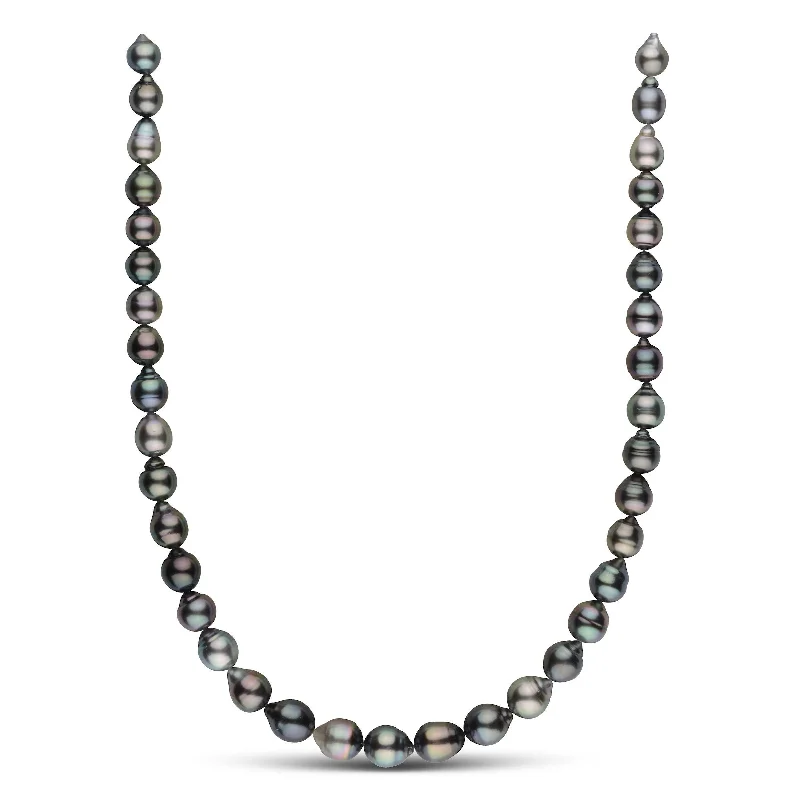 pearl stud earrings classic 8.2-10.3 mm AAA Tahitian Baroque Pearl Necklace