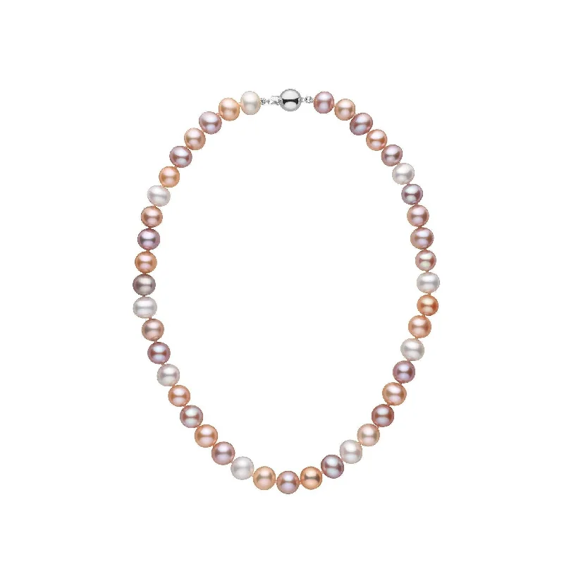 dainty pearl and diamond ring 8.5-9.0 mm 16 Inch AA+ Multicolor Freshwater Pearl Necklace