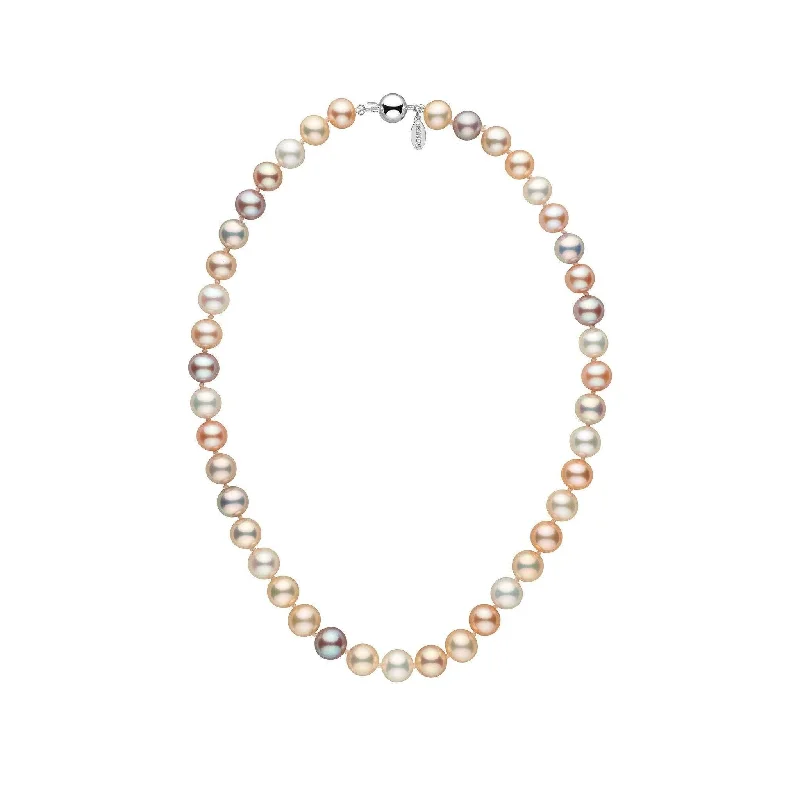 men’s woven leather bracelet 8.5-9.0 mm 16 inch Multicolor Freshadama Freshwater Pearl Necklace