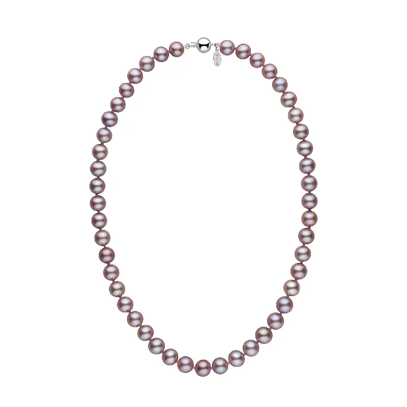 boho beaded statement necklace 8.5-9.0 mm 18 Inch Lavender Freshadama Freshwater Pearl Necklace
