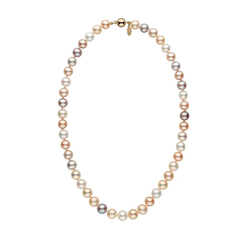 men’s beaded bracelet with charms 8.5-9.0 mm 18 inch Multicolor Freshadama Freshwater Pearl Necklace