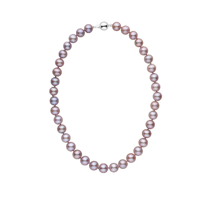 minimalist crystal quartz ring 9.5-10.5 mm 16 Inch AA+ Lavender Freshwater Pearl Necklace