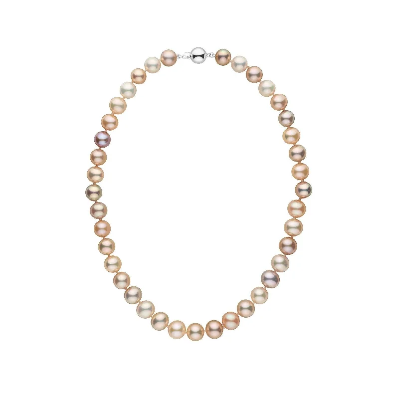 delicate pearl bracelet 9.5-10.5 mm 16 Inch AA+ Multicolor Freshwater Pearl Necklace