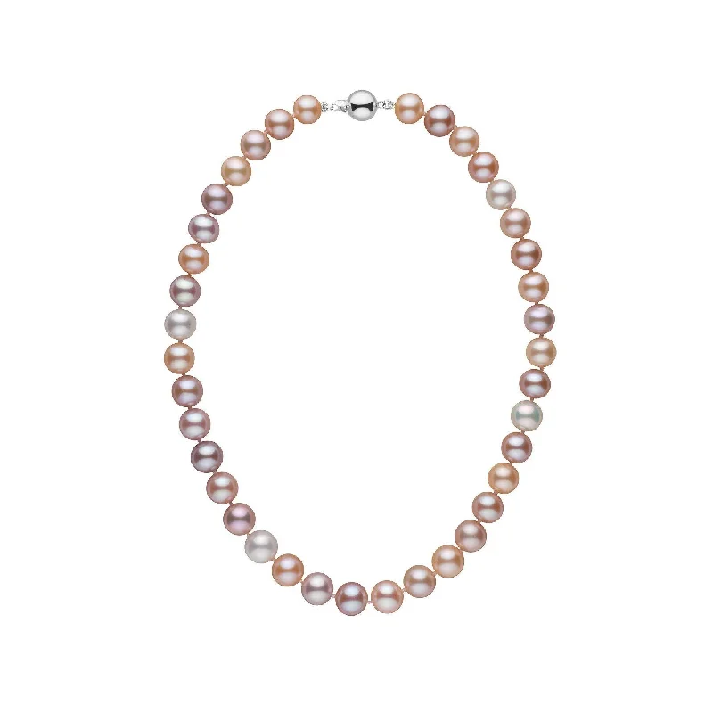 engraved pendant necklace 9.5-10.5 mm 16 Inch AAA Multicolor Freshwater Pearl Necklace