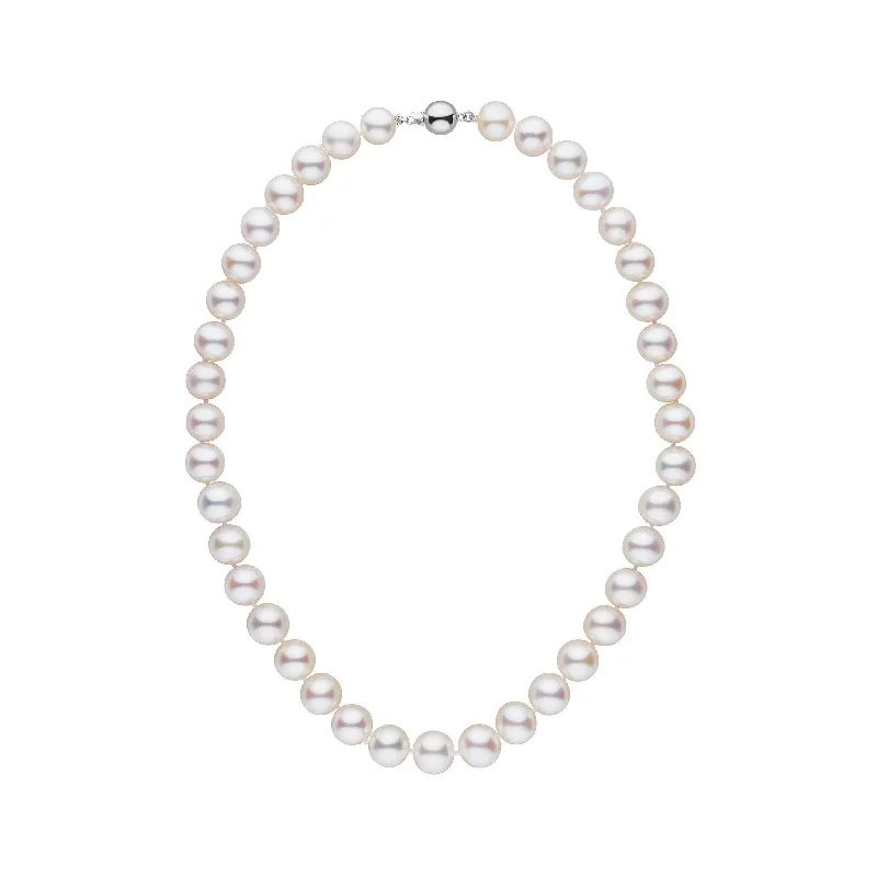 minimalist gold crescent moon necklace 9.5-10.5 mm 16 inch AAA White Freshwater Pearl Necklace