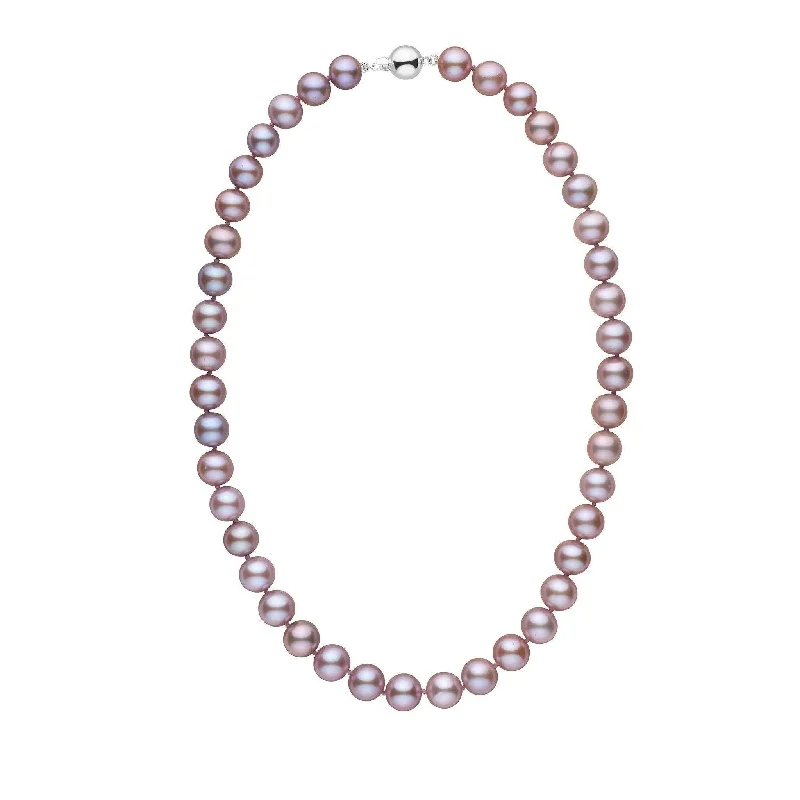 men’s leather and silver bracelet 9.5-10.5 mm 18 Inch AA+ Lavender Freshwater Pearl Necklace