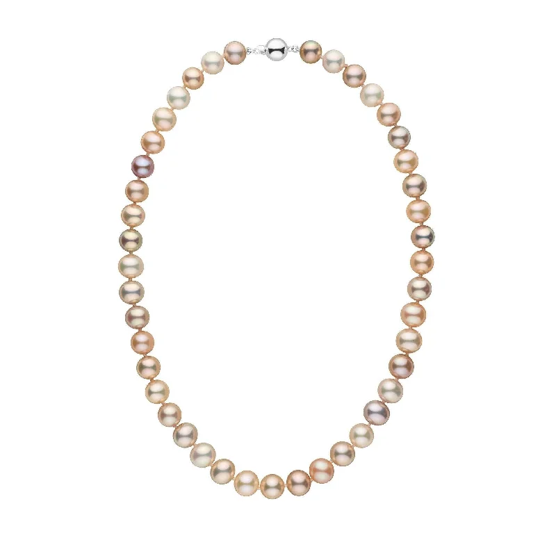 natural jade ring 9.5-10.5 mm 18 Inch AA+ Multicolor Freshwater Pearl Necklace