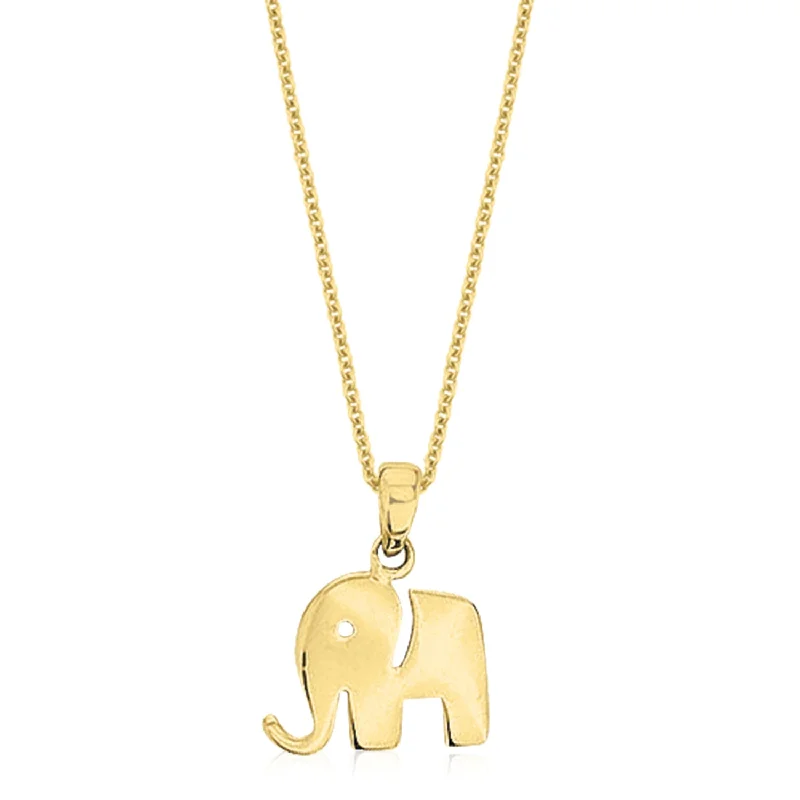 natural garnet gemstone ring 9ct Yellow Gold Round Elephant Pendant