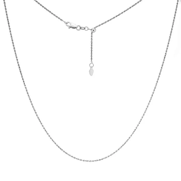 minimalist gold bracelet thin ADJUSTABLE WHITE GOLD ROPE CHAIN