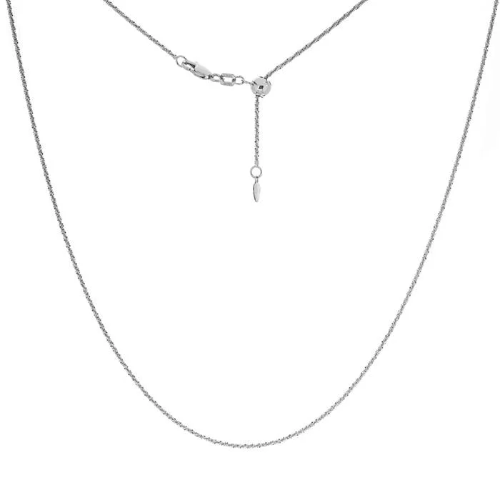 diamond tennis bracelet real ADJUSTABLE WHITE GOLD SPARKLE CHAIN