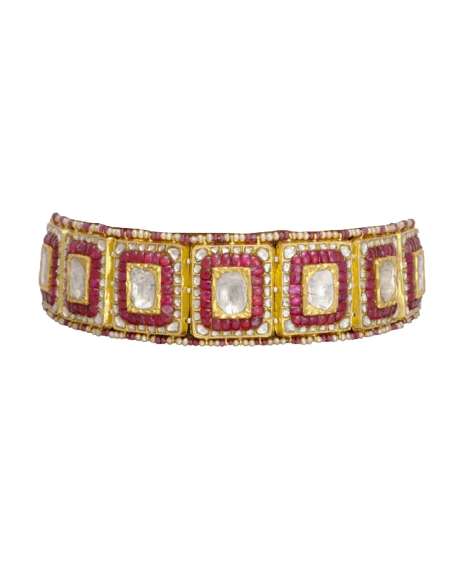 silver hoop earrings small Adweta Polki Choker