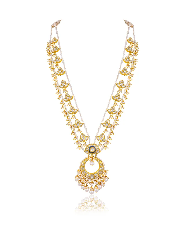 dainty gold anchor bracelet Adyanshi Polki Long Necklace