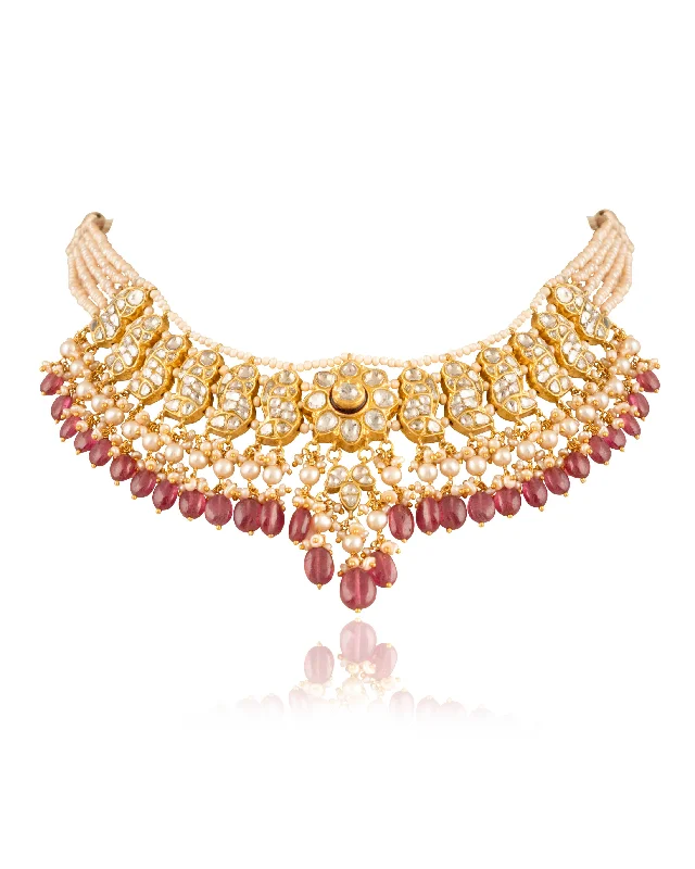 ethical lab-grown diamond ring Akira Polki Necklace