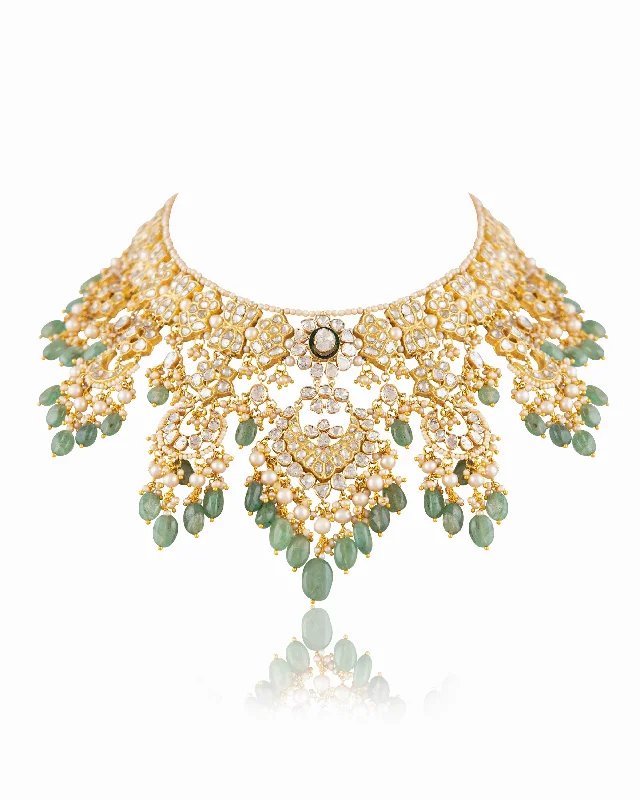 double-layered choker necklace Alina Polki And Diamond Necklace