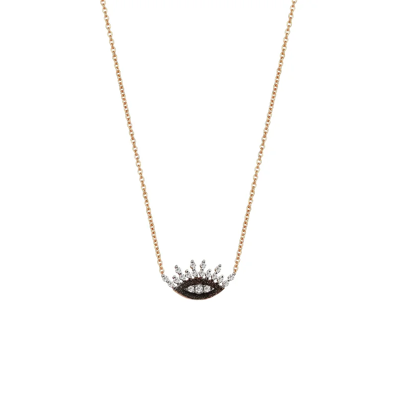 rose gold ring with diamonds Amira Necklace