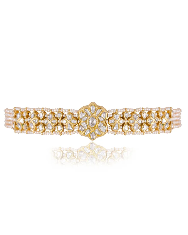 classic wedding set with diamonds Amita Polki Choker