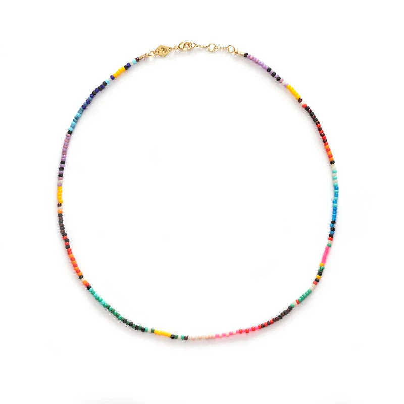 celestial star cluster earrings Back To Baja Gold Plated Necklace w. Mixed coloured Beads