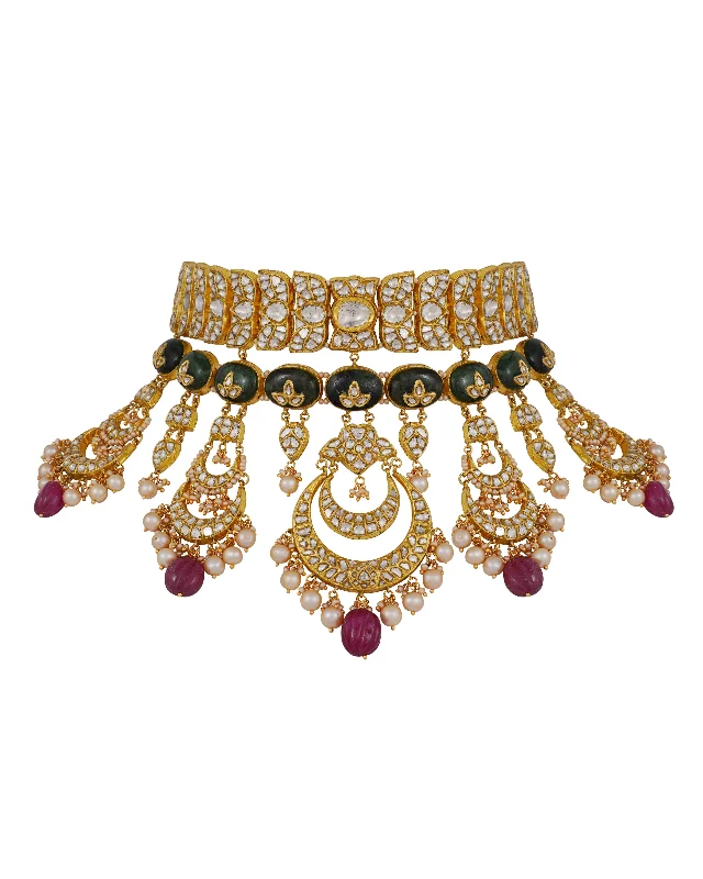 real peridot charm bracelet Anshika Polki Choker