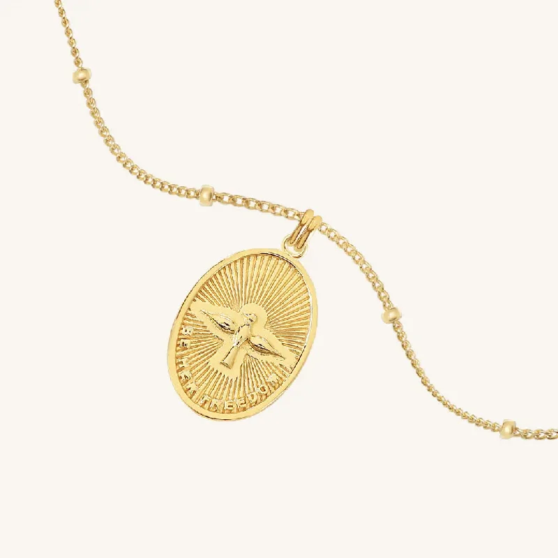 vintage diamond drop necklace BeHers Medallion Necklace