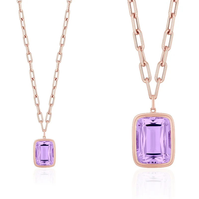 rose gold ring with diamonds Bezel Set Cushion Pendant