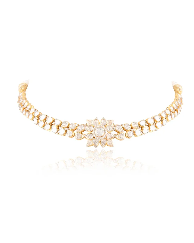 vintage filigree engagement ring Bhagyashree Polki And Diamond Necklace