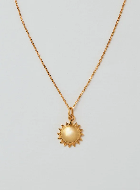 black onyx men’s signet ring Mini Sun 14K Gold Plated Necklace