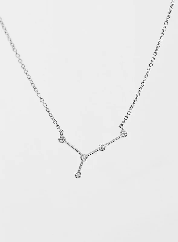 rose gold bar bracelet personalized Star Sign Cancer 18K Whitegold Necklace w. Diamond