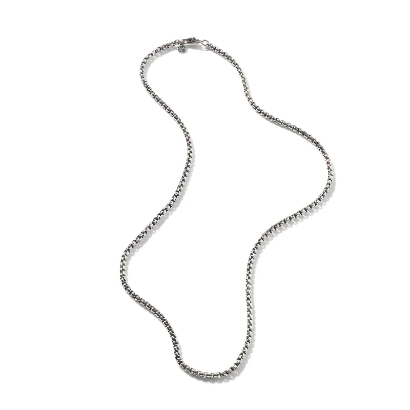 modern hexagon stud earrings Box Chain Necklace