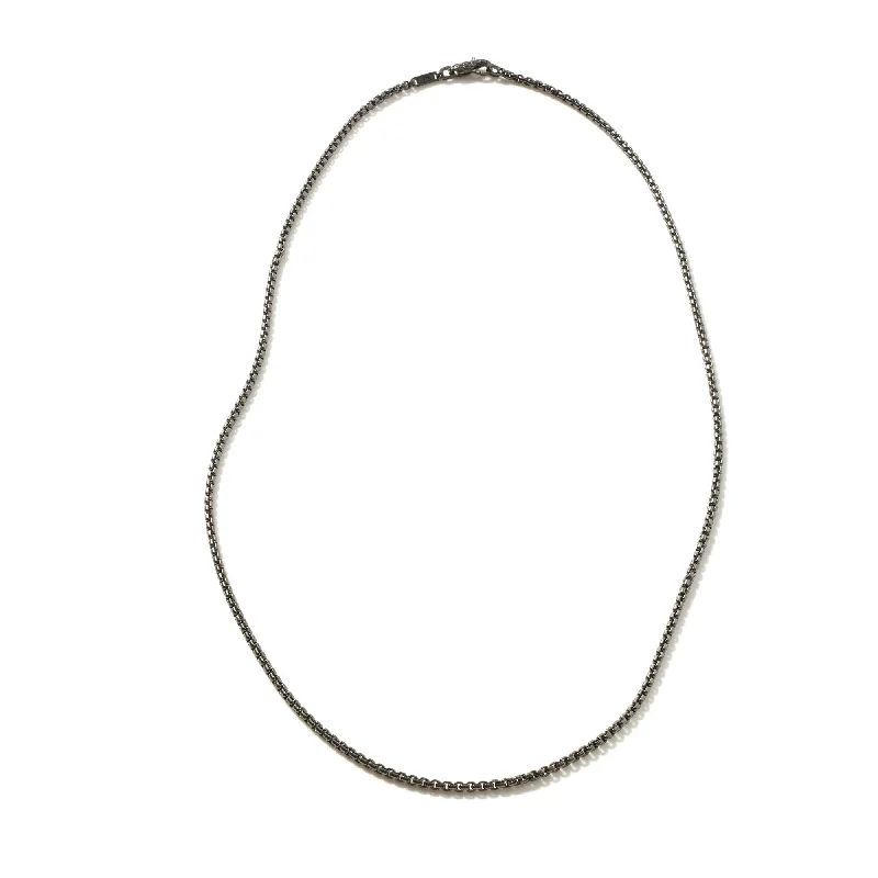 vintage lock and key necklace Box Chain Necklace