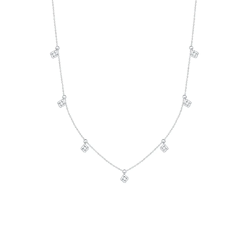 celestial orbit ring set Bubbly 0.35ct Lab Grown Diamonds Necklace NL-00282WHT