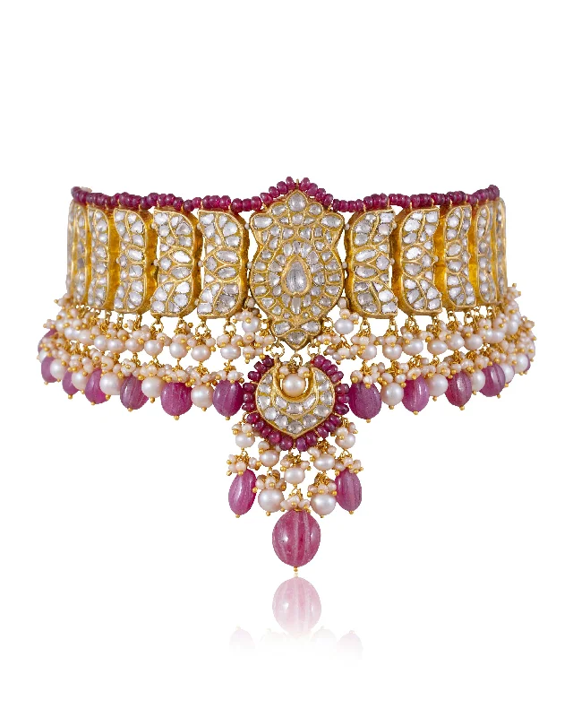 modern baguette diamond ring Burna Polki Choker