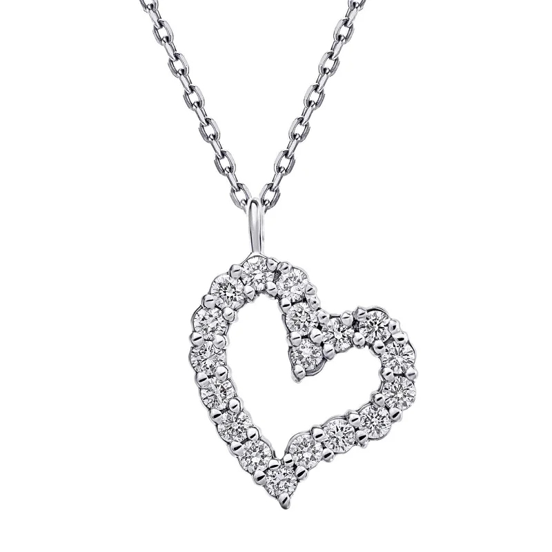 gold charm bracelet with initials Signature 18K Palladium Diamond .50 ct Women's Necklace