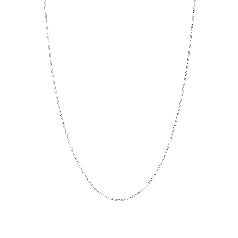 men’s hammered titanium ring Garland Simple chain Silver Necklace