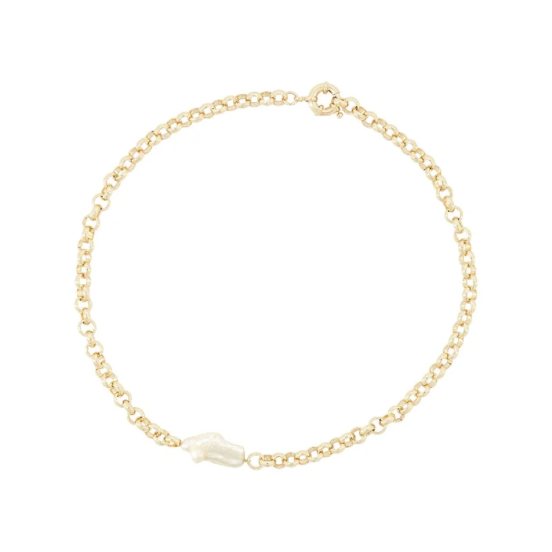 men’s tungsten carbide ring Biwa Pearl Gold Plated Necklace w. Pearl