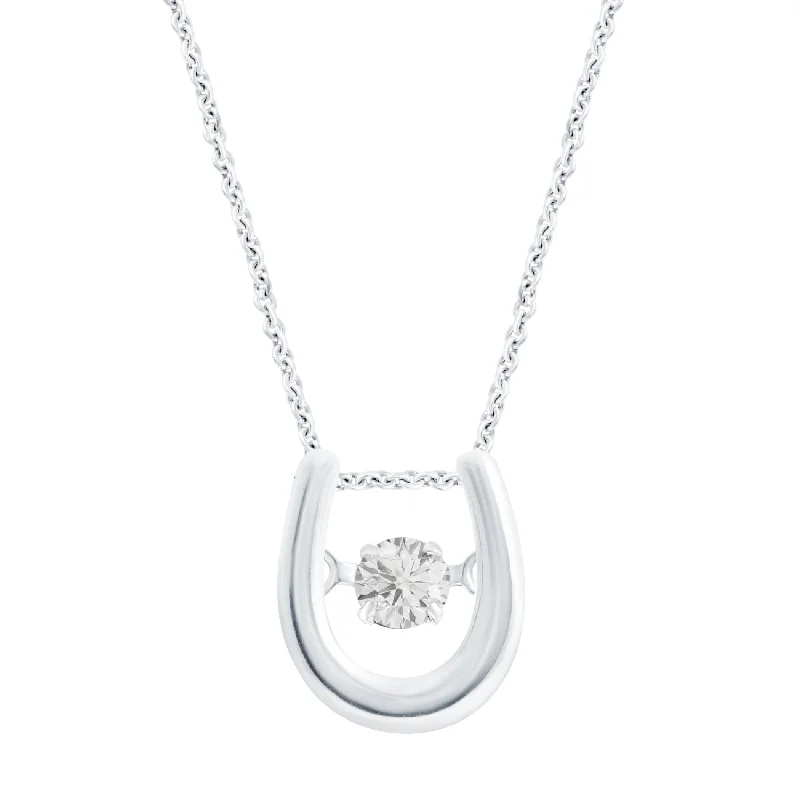 vintage diamond drop necklace Celebration Sterling Silver with Round Brilliant Cut 0.10 CARAT tw of Lab Grown Diamond Pendant