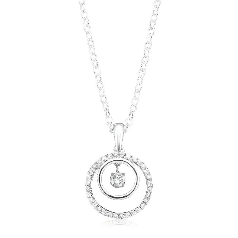 unique silver branch ring Celebration Sterling Silver with Round Brilliant Cut 1/4 CARAT tw of Lab Grown Diamonds Pendant