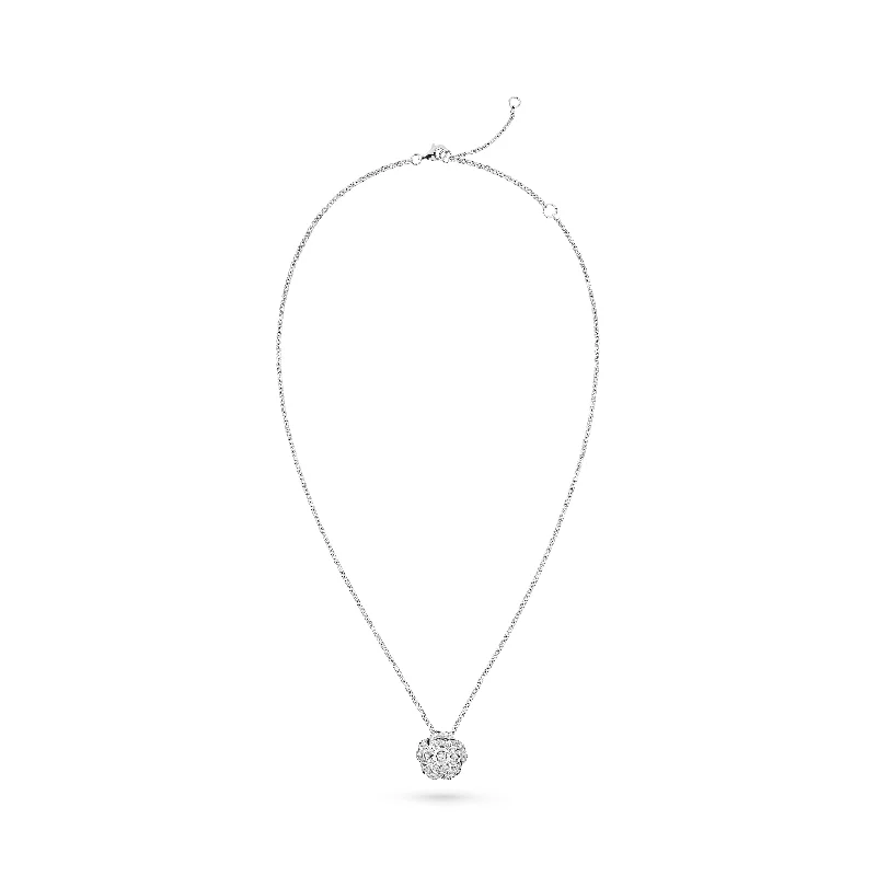 white gold infinity ring Bouton de Camélia Necklace