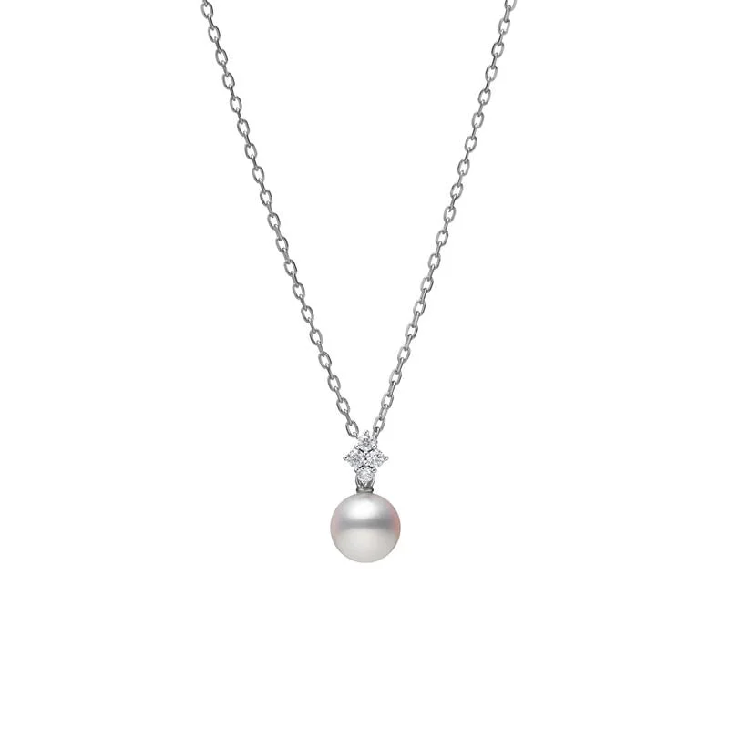gemstone cluster earrings silver Classic Akoya Cultured Pearl and Diamond Pendant in 18K White Gold gemstone cluster earrings silver Classic Akoya Cultured Pearl and Diamond Pendant in 18K White Gold