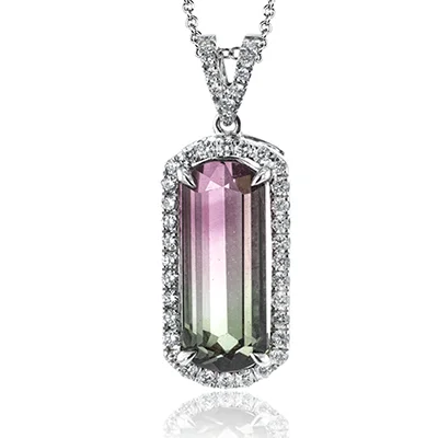 Color Pendant in 18k Gold with Diamonds