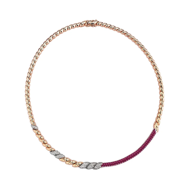 gold and diamond nose stud Cordelia Necklace