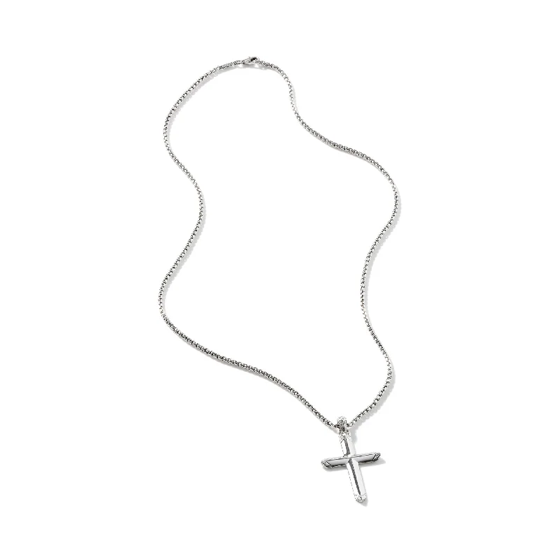 black diamond stud earrings Cross Pendant Necklace, Sterling Silver