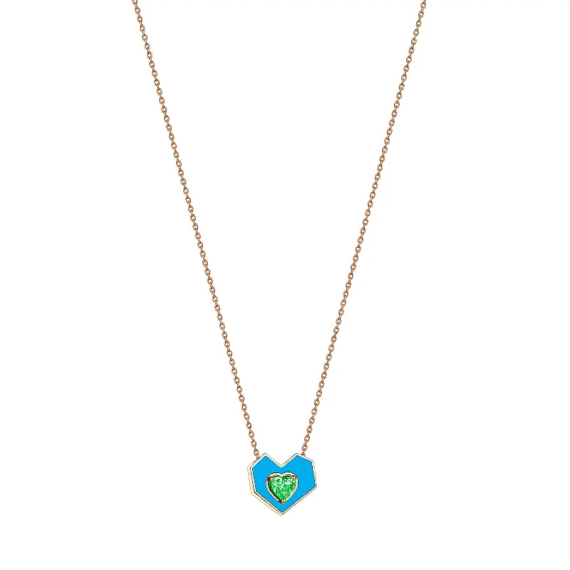 hammered gold disc necklace Cupid Necklace