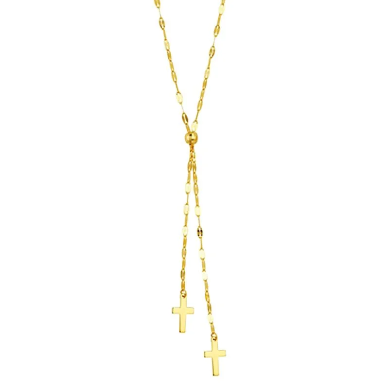 personalized couples ring engraved DANGLE CROSS NECKLACE