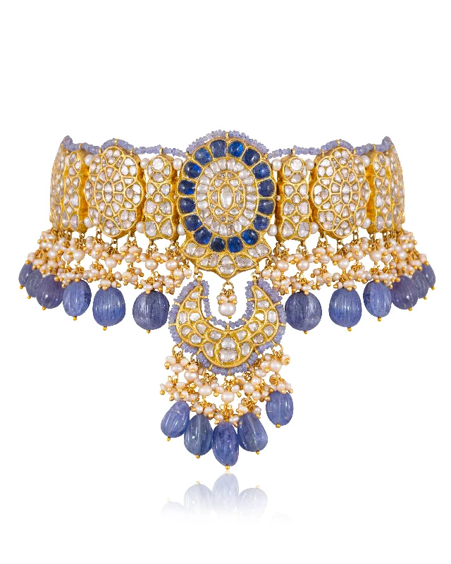 unique moon phase ring Daphne Polki Choker