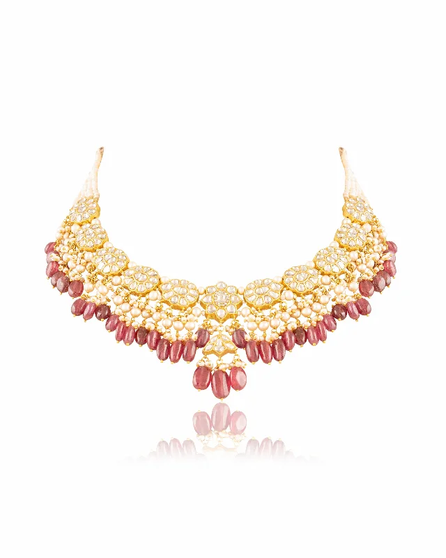 gold choker necklace simple Depali Polki Necklace